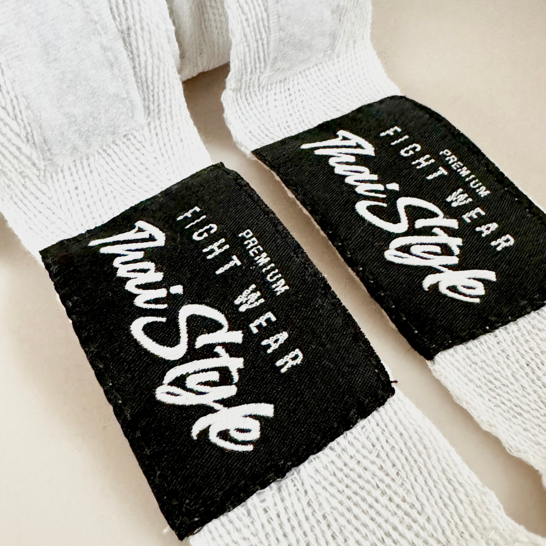 Muay Thai Bandagen | "Old Siam" | weiß | 100% Baumwolle