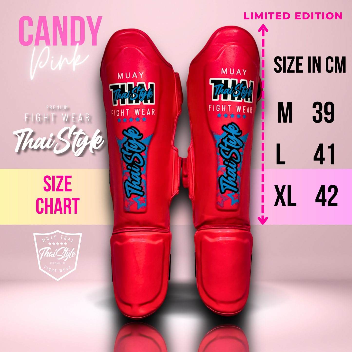 Schienbeinschoner Candy Pink PU-Leder