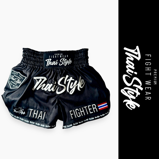 Signature Black Muay Thai Shorts
