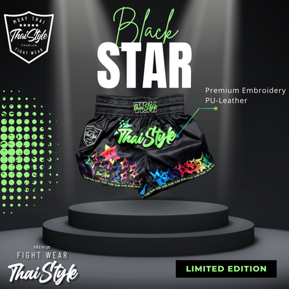 Muay Thai Shorts Black Star