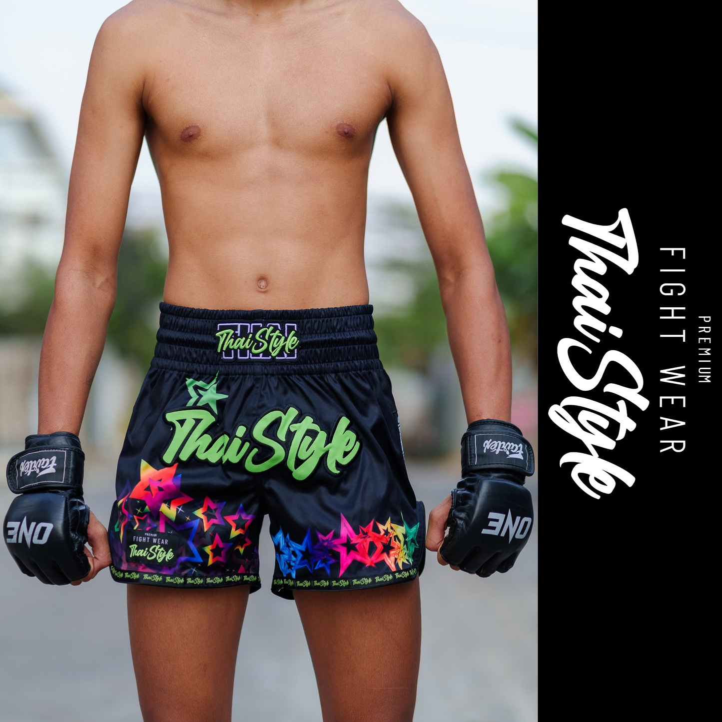 Muay Thai Shorts Black Star