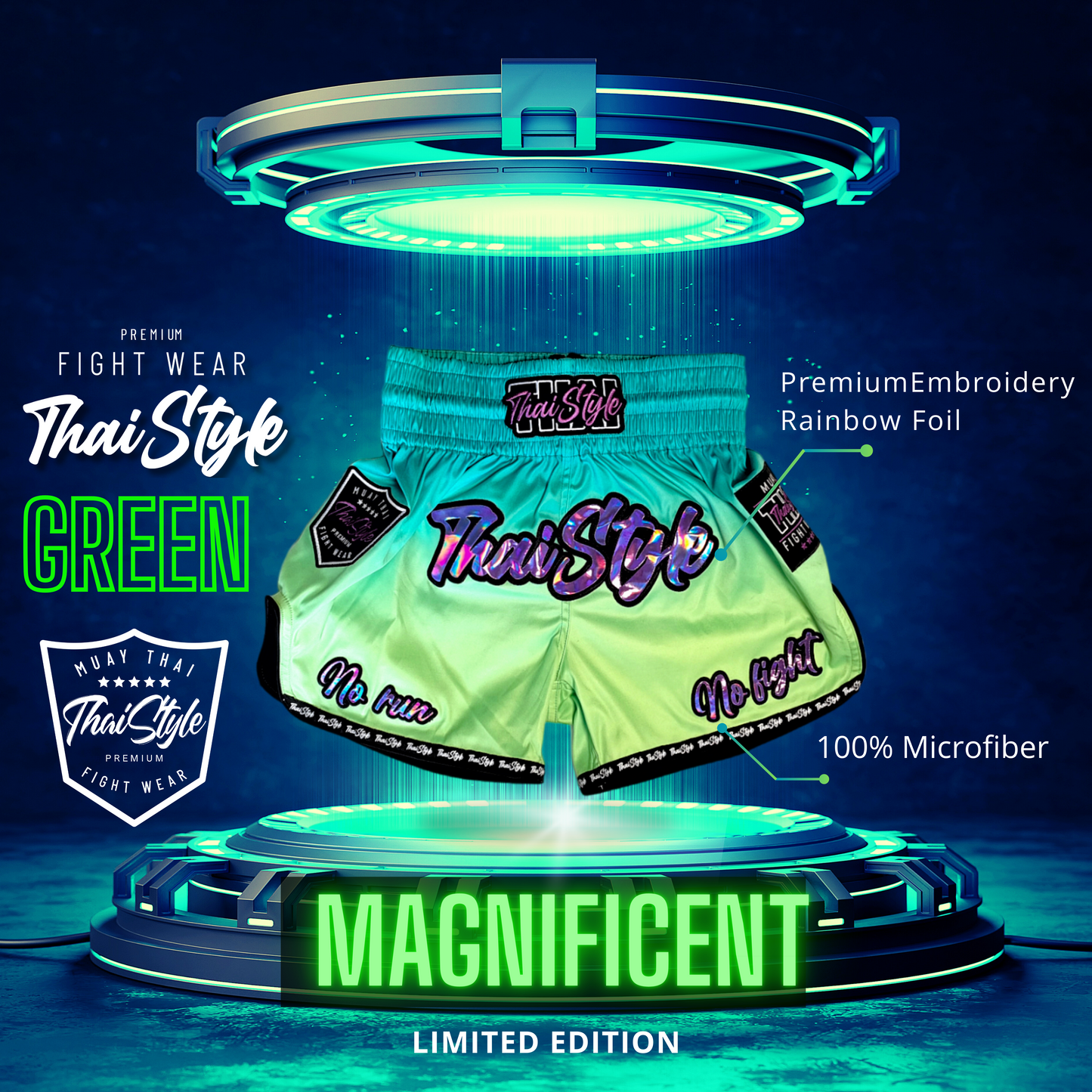 Muay Thai Shorts                      Magnificent Green