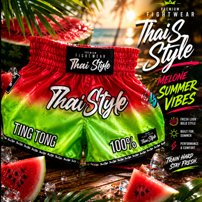 'TING TONG MELON' Muay Thai Shorts – Summer Edition